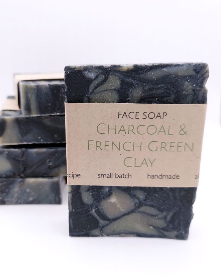 Charcoal, clay & tea tree face soap